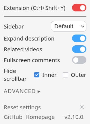 Popup in light mode